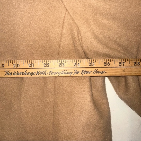 GAP Womens 2XL Camel Hair Wool Blend Long Coat Brown Preppy Classic Modern Y2K - Picture 11 of 12